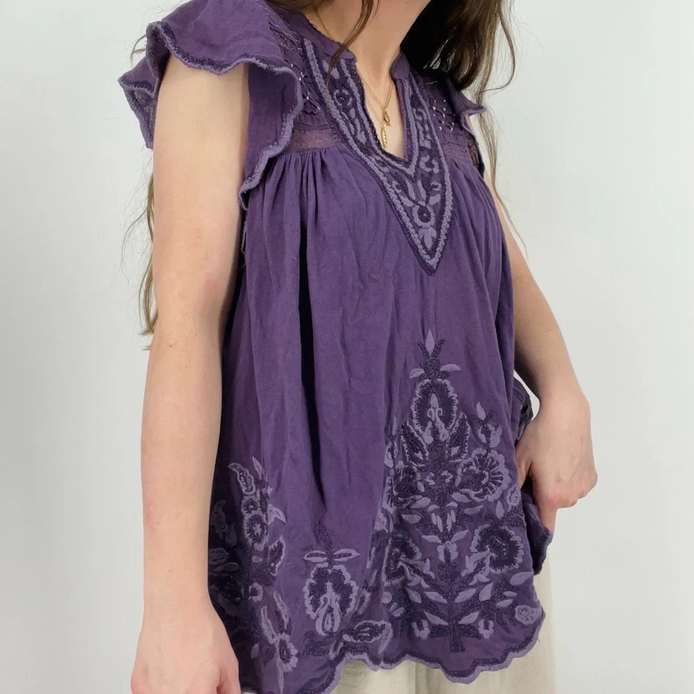 Sundance Felicity Flutter Top Lavender Purple Siz… - image 5
